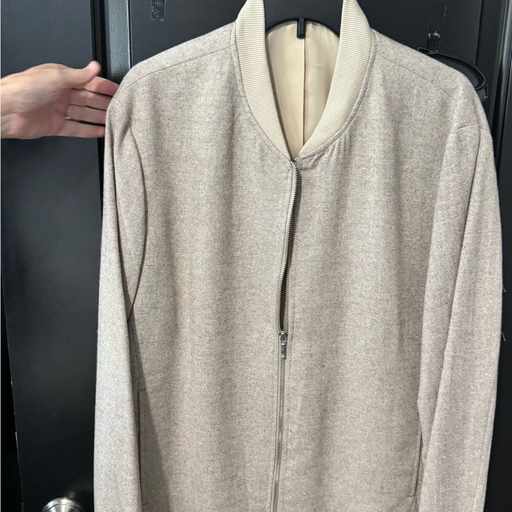 Topman Light Tan Zip-Up Jacket